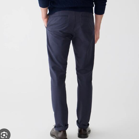 J Crew Men's 484 Slim Fit Midweight Tech Pant 29 x 32 Navy Blue Narrow Leg - Picture 6 of 16